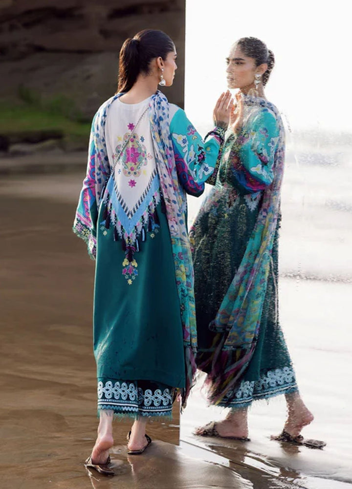 Everyday by Sadaf Fawad Khan Embroidered Lawn Suits Unstitched 3 Piece SDF25EV Surf Gypsy - Summer Collection