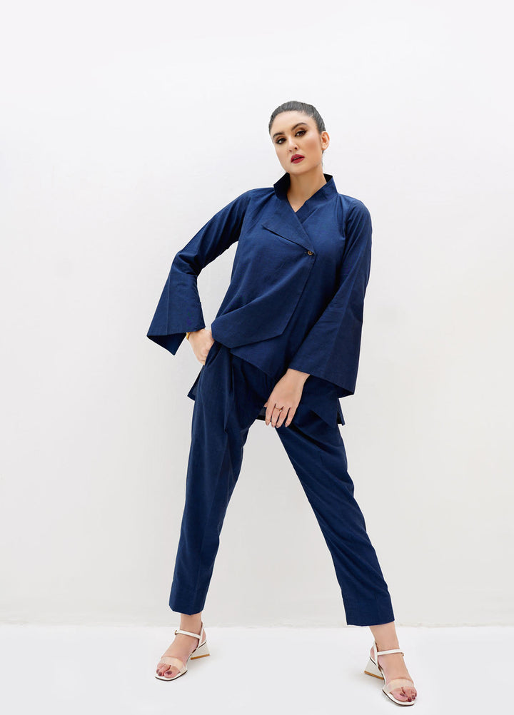 Farah Agha Pret Handwoven Solid Cotton 2 Piece Suit Savoir