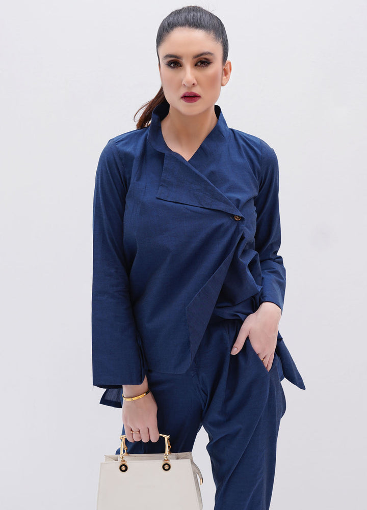 Farah Agha Pret Handwoven Solid Cotton 2 Piece Suit Savoir