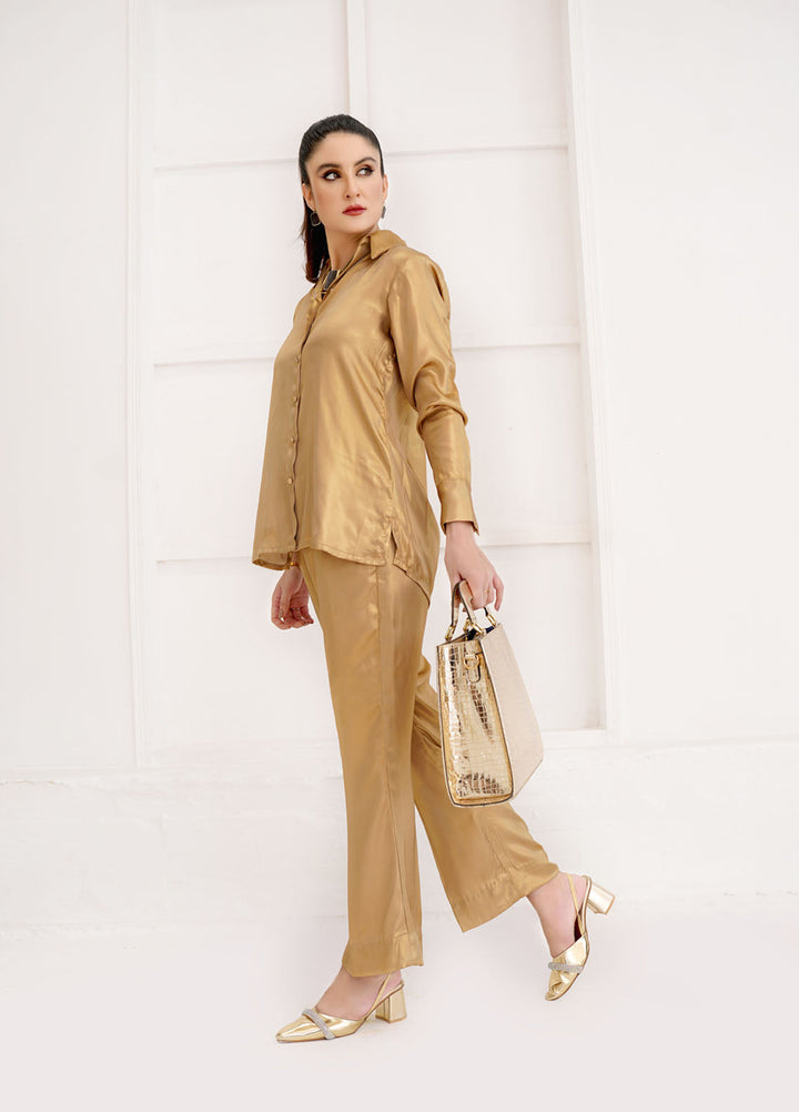 Farah Agha Pret Handwoven Solid Synthetic Fabric 2 Piece Suit Verve