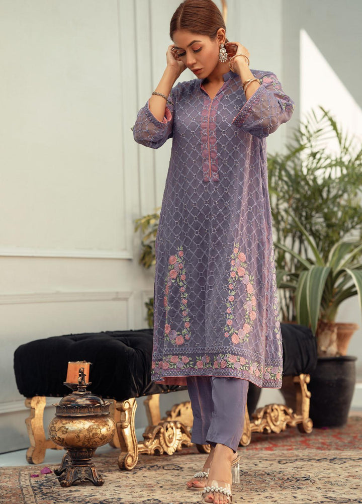 Fascino Embroidered Chiffon Suits Unstitched 3 Piece FN22F BLUSHING BEAUTY - Festive Collection