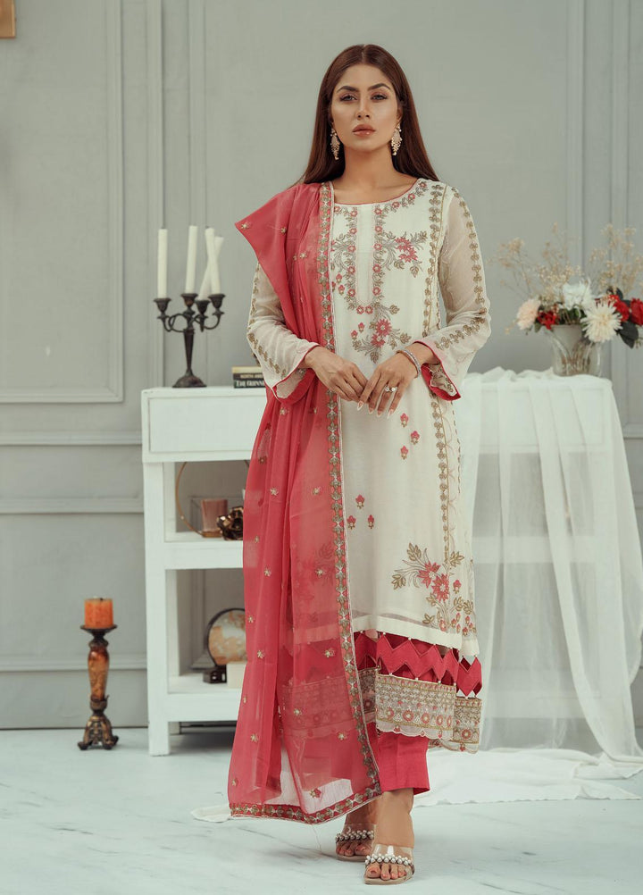 Fascino Embroidered Chiffon Suits Unstitched 3 Piece FN22F ORCHID - Festive Collection