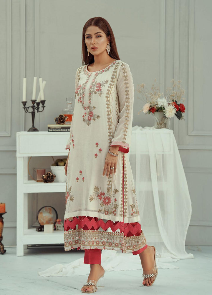 Fascino Embroidered Chiffon Suits Unstitched 3 Piece FN22F ORCHID - Festive Collection