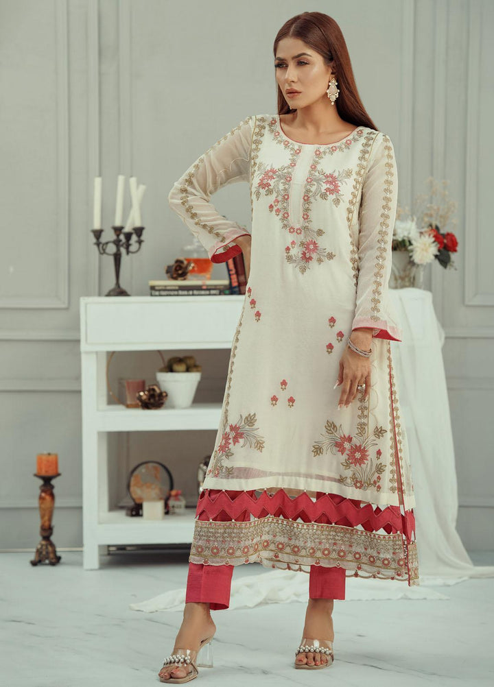 Fascino Embroidered Chiffon Suits Unstitched 3 Piece FN22F ORCHID - Festive Collection