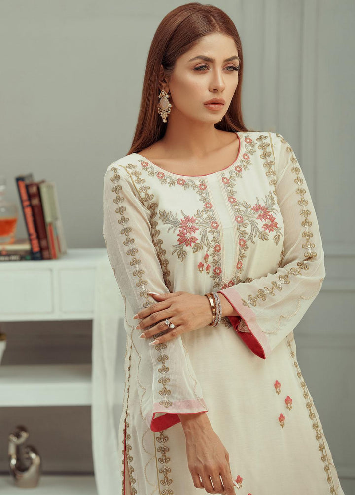 Fascino Embroidered Chiffon Suits Unstitched 3 Piece FN22F ORCHID - Festive Collection