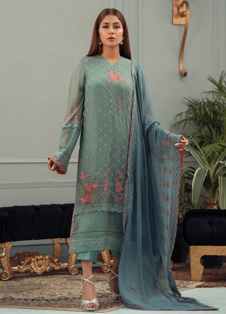 Fascino Embroidered Chiffon Suits Unstitched 3 Piece FN22F ZIVA - Festive Collection