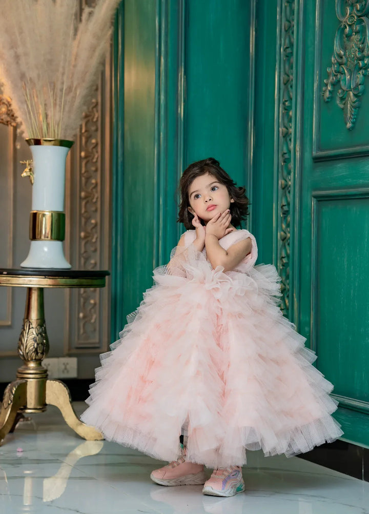 Fashion With Style Hub Pret Plain Net 1 Piece Avilina Frock