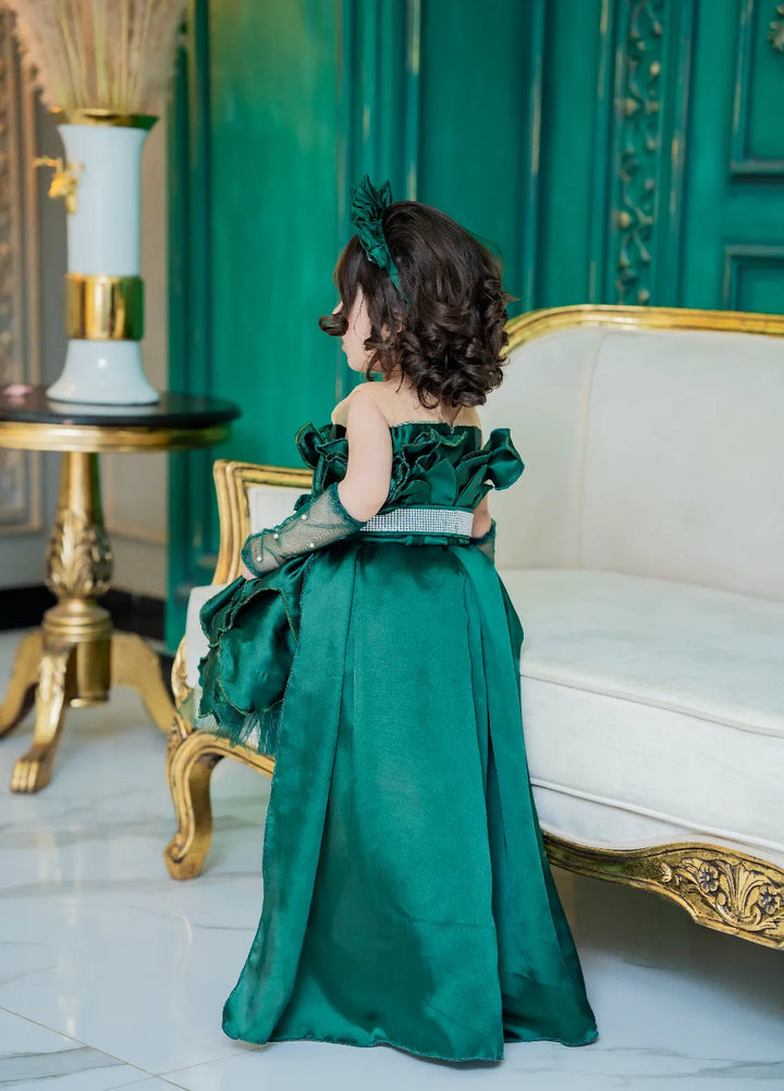 Fashion With Style Hub Pret Plain Net 1 Piece Jade Frock