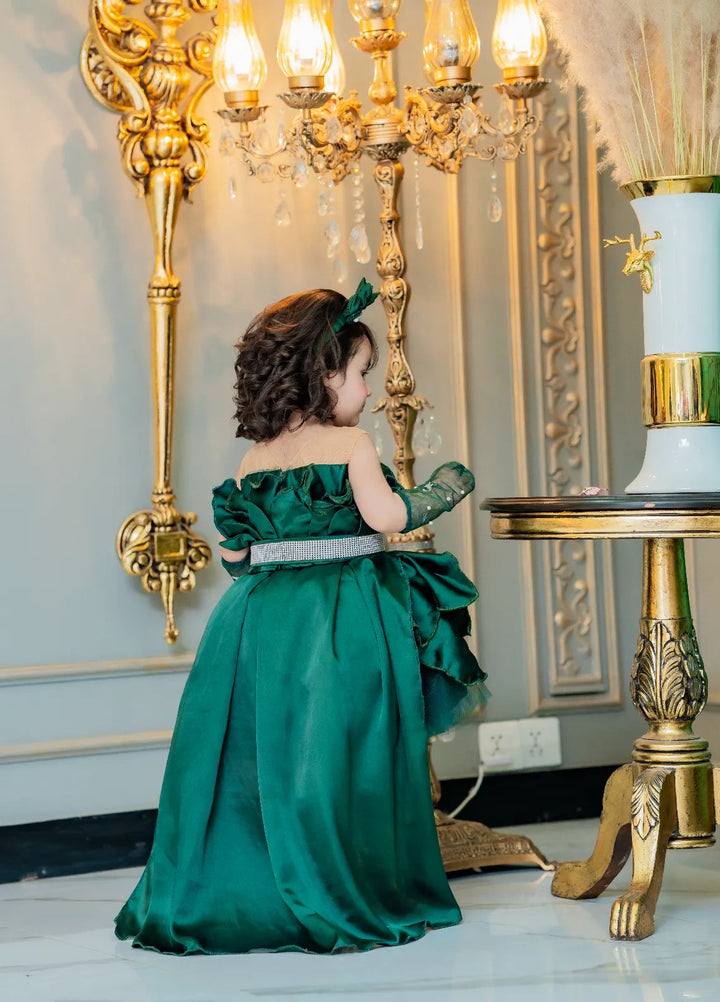 Fashion With Style Hub Pret Plain Net 1 Piece Jade Frock