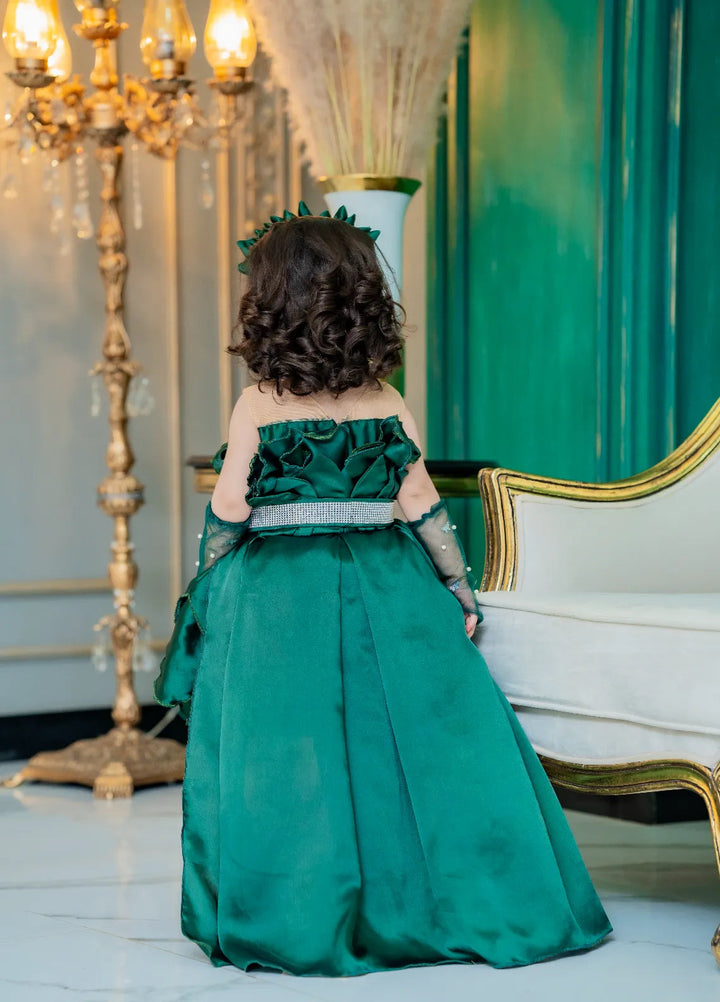 Fashion With Style Hub Pret Plain Net 1 Piece Jade Frock