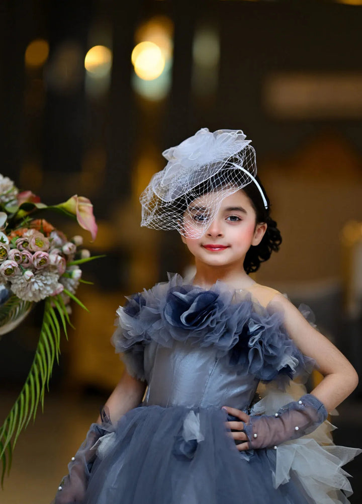 Fashion With Style Hub Pret Plain Net 1 Piece Twilight Frock