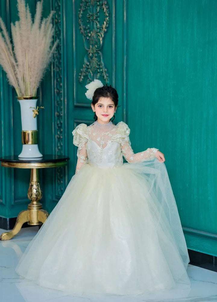 Fashion With Style Hub Pret Plain Net 1 Piece Whimsi Frock