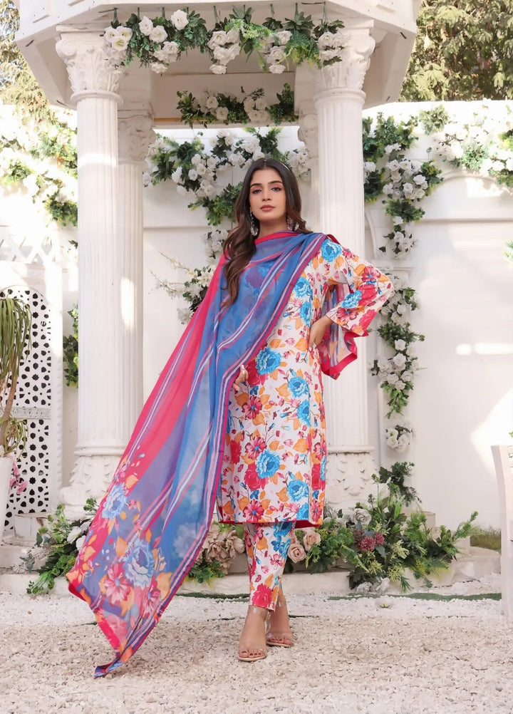 Feathers Pret Printed Lawn 3 Piece Suit Afsana