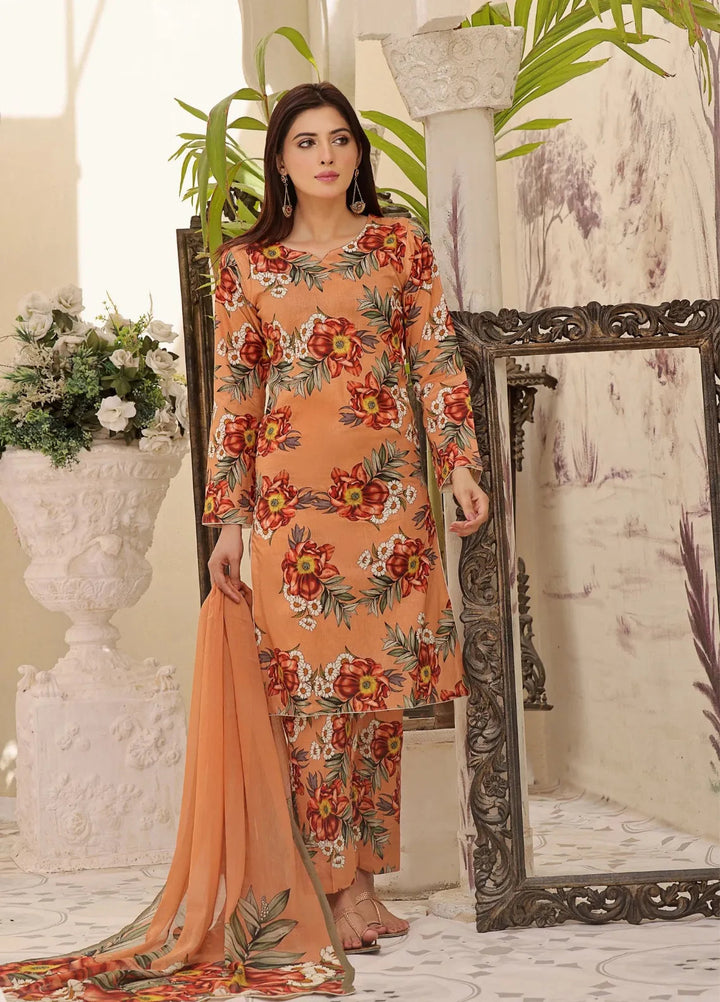 Feathers Pret Printed Lawn 3 Piece Suit Anemone