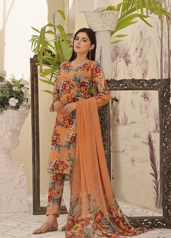Feathers Pret Printed Lawn 3 Piece Suit Anemone
