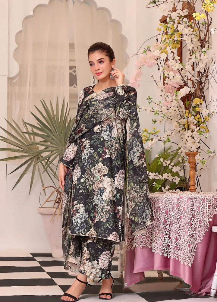 Feathers Pret Printed Lawn 3 Piece Suit Chandi