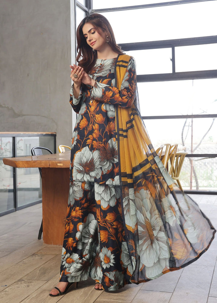 Feathers Pret Printed Lawn 3 Piece Suit Felix