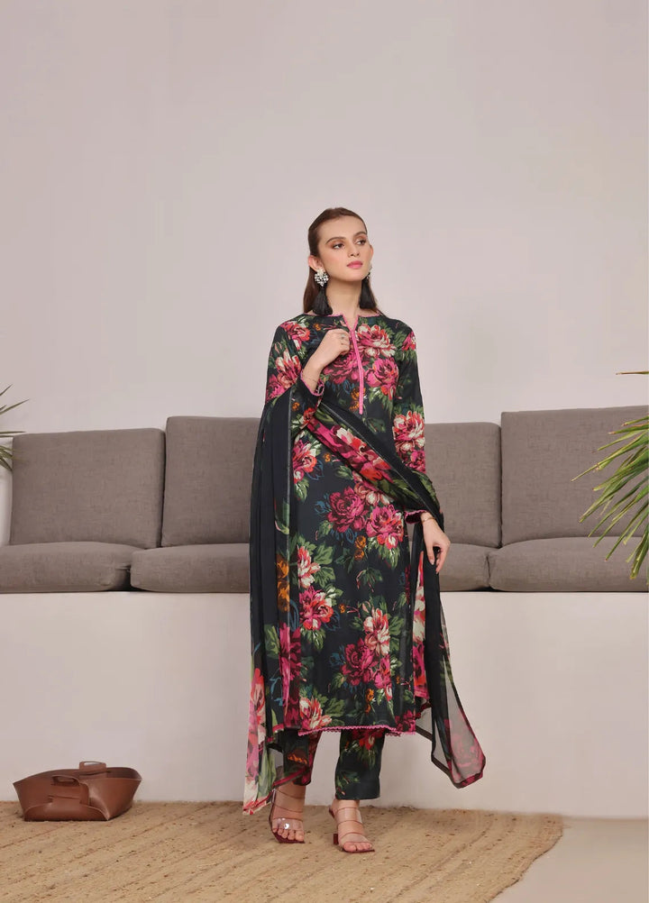 Feathers Pret Printed Lawn 3 Piece Suit Flores