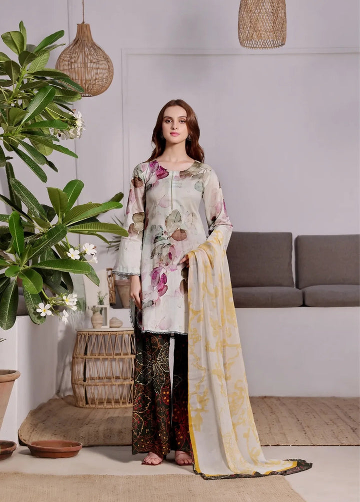 Feathers Pret Printed Lawn 3 Piece Suit Frolic