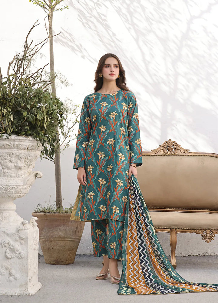 Feathers Pret Printed Lawn 3 Piece Suit Genie