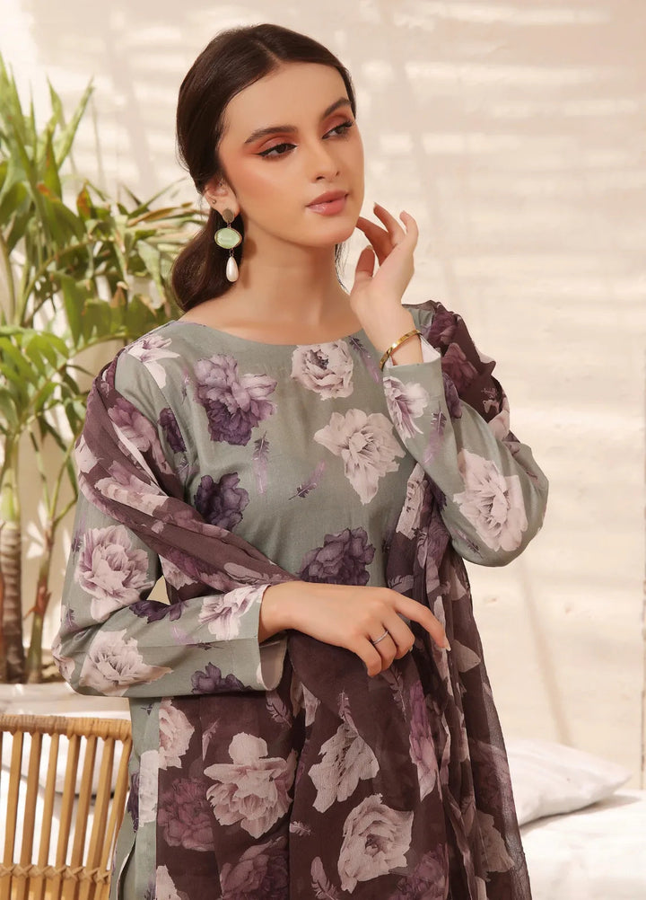 Feathers Pret Printed Lawn 3 Piece Suit Hanna