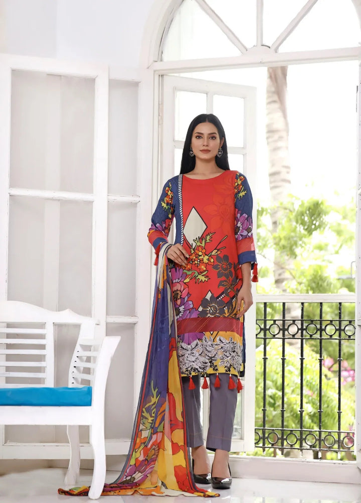 Feathers Pret Printed Lawn 3 Piece Suit Kayserya