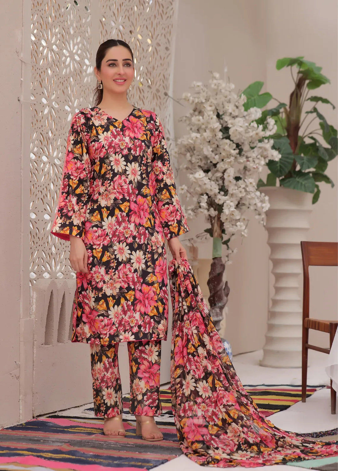 Feathers Pret Printed Lawn 3 Piece Suit Magical Muse