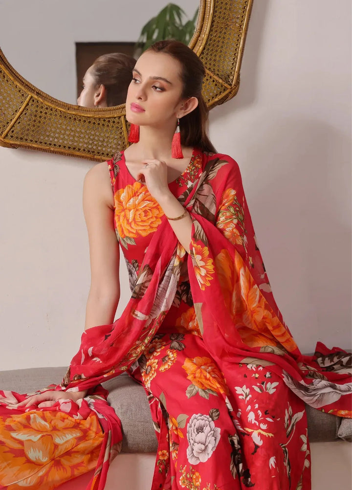 Feathers Pret Printed Lawn 3 Piece Suit Nancy