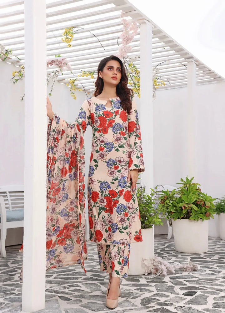 Feathers Pret Printed Lawn 3 Piece Suit Nirmal