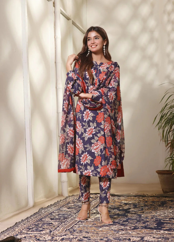 Feathers Pret Printed Lawn 3 Piece Suit Nylah