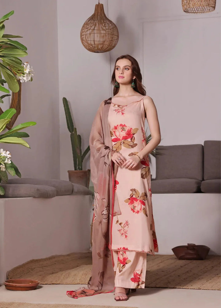 Feathers Pret Printed Lawn 3 Piece Suit Paradise