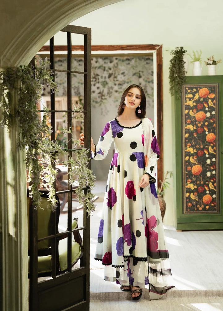 Feathers Pret Printed Lawn 3 Piece Suit Polka