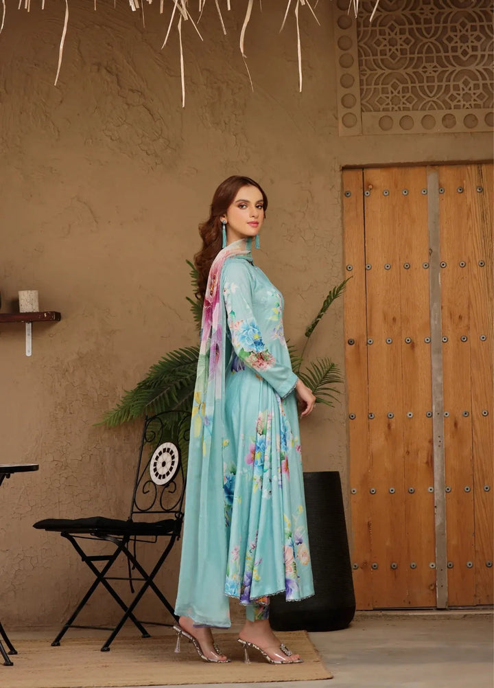 Feathers Pret Printed Lawn 3 Piece Suit Salvia