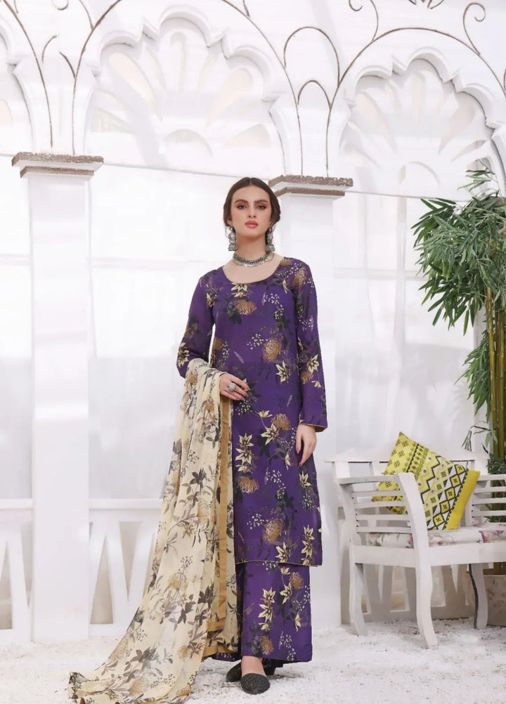 Feathers Pret Printed Lawn 3 Piece Suit Sandal