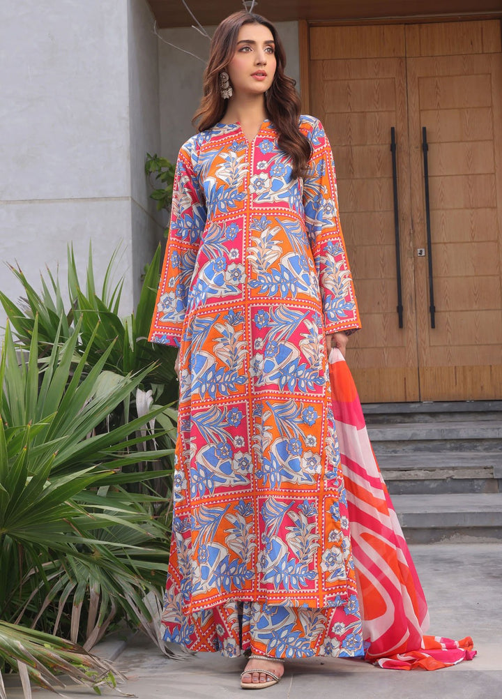 Feathers Pret Printed Lawn 3 Piece Suit Varizen