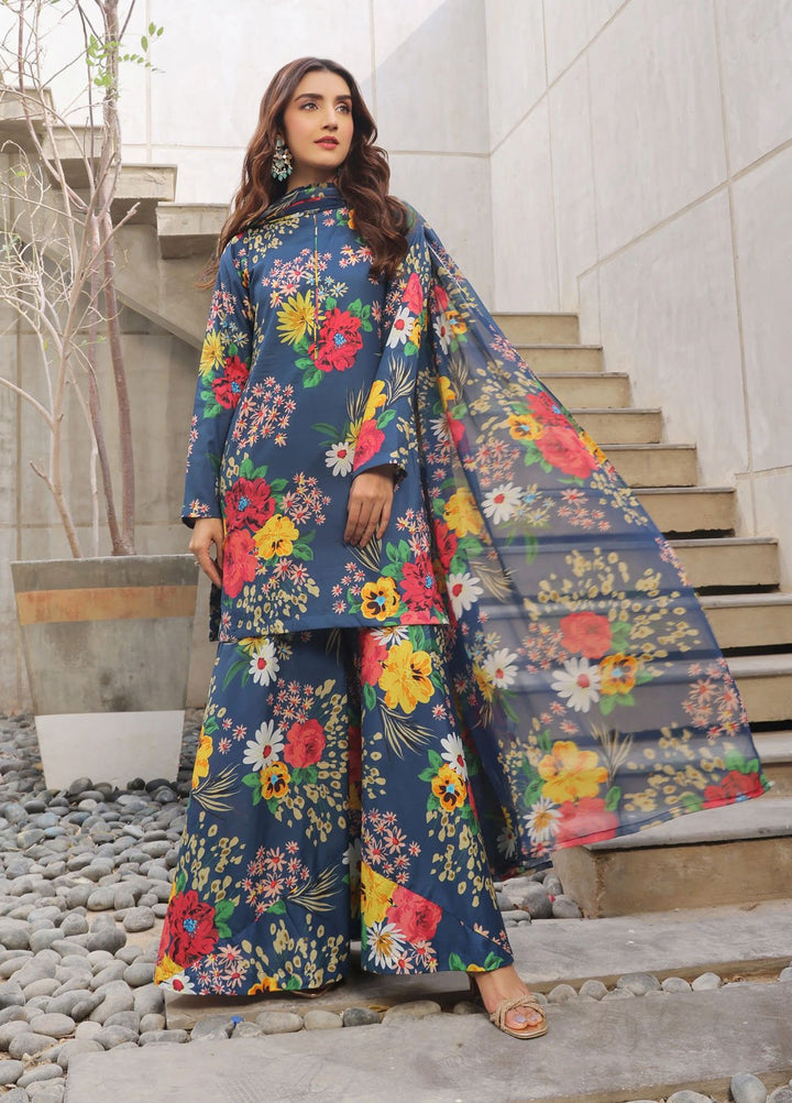 Feathers Pret Printed Lawn 3 Piece Suit Zarwyn