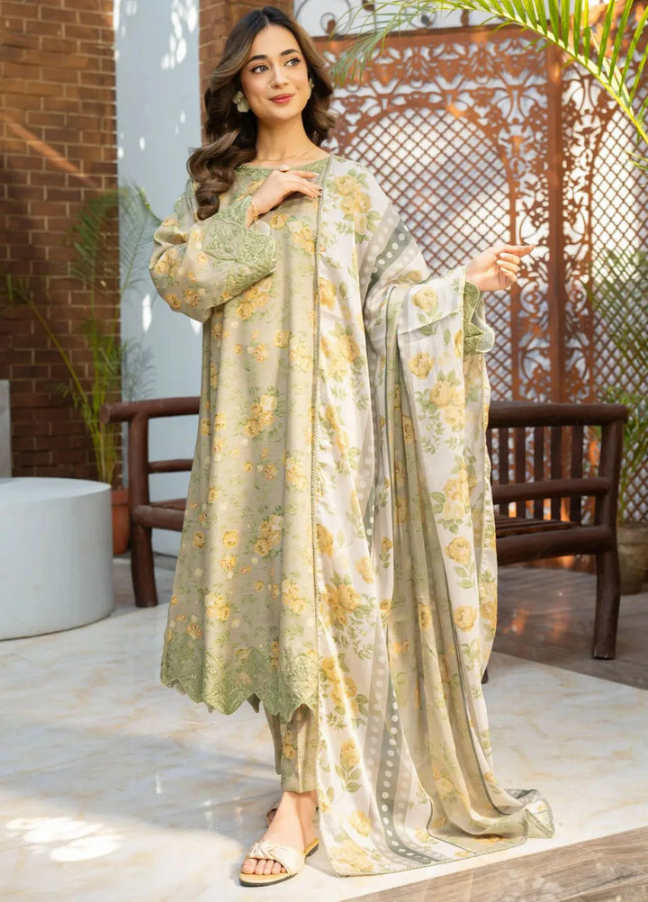 Fiona by Panache Apparel Pret Embroidered Cambric Lawn 3 Piece Suit Palm