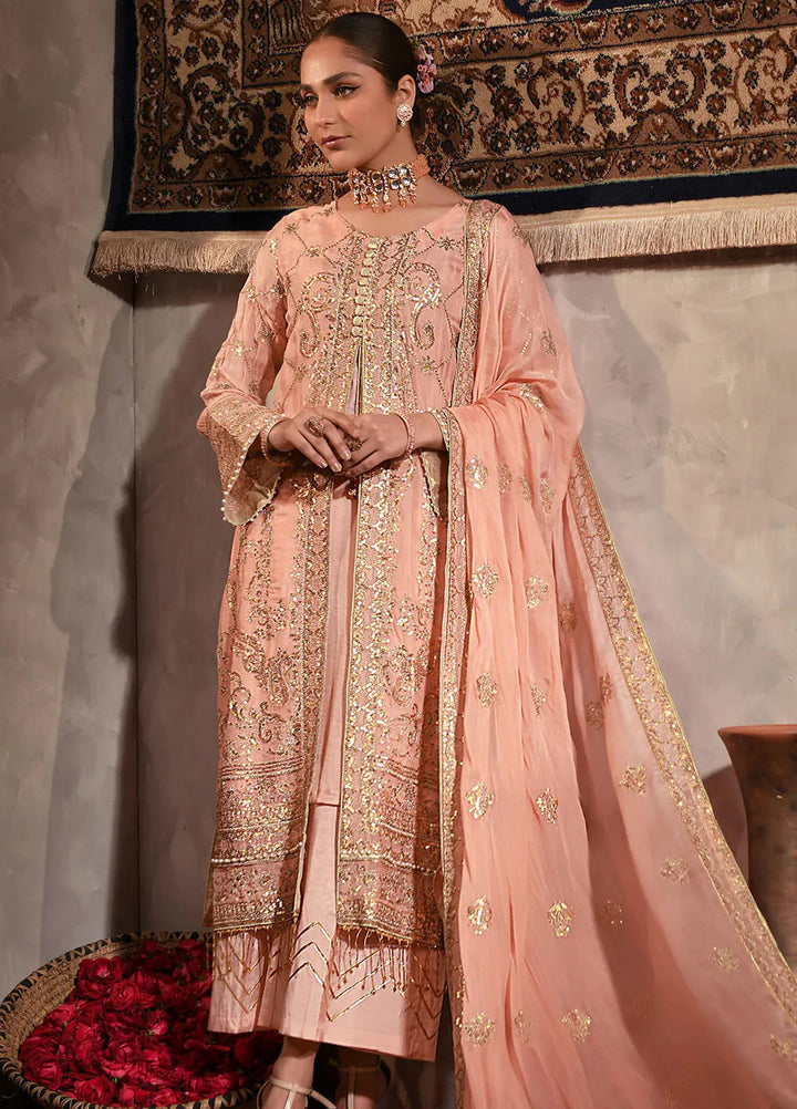 Fiona Embroidered Chiffon Suits Unstitched 4 Piece Zephyr - Formals Collection