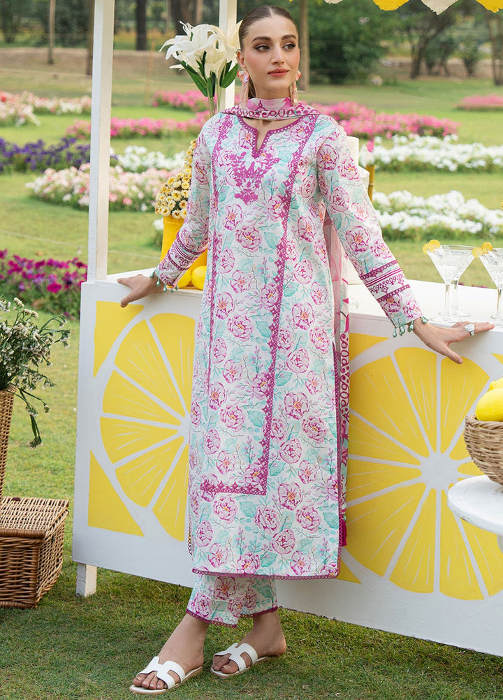 Fiona Embroidered Lawn Suits Unstitched 3 Piece Daisy - Summer Collection