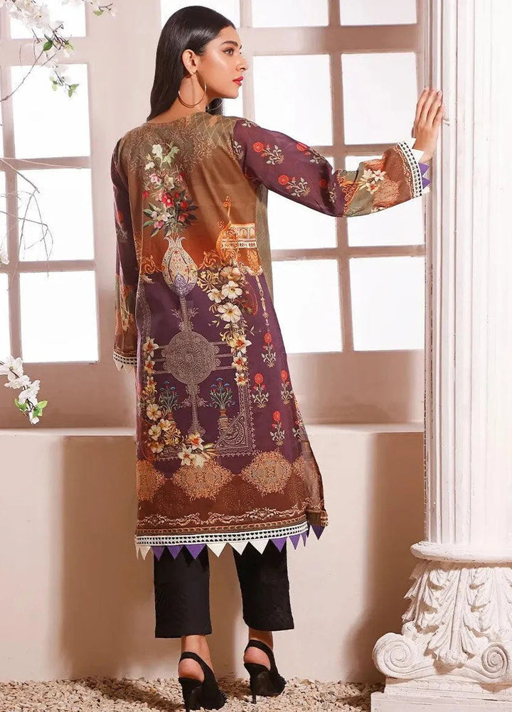 Fiona Pret Casual Lawn Kurti Coral Mehndia