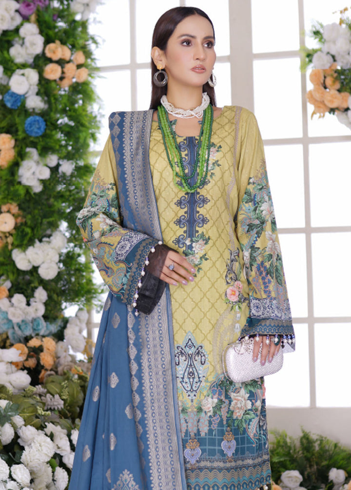 Firdous Fashion Printed Lawn Suits Unstitched 3 Piece FF24L F-06 Amber Dijon - Summer Collection
