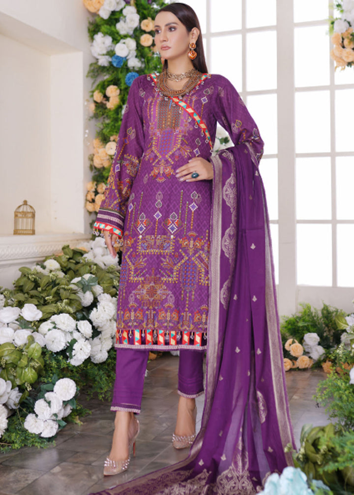 Firdous Fashion Printed Lawn Suits Unstitched 3 Piece FF24L F-08 Plum Rope - Summer Collection