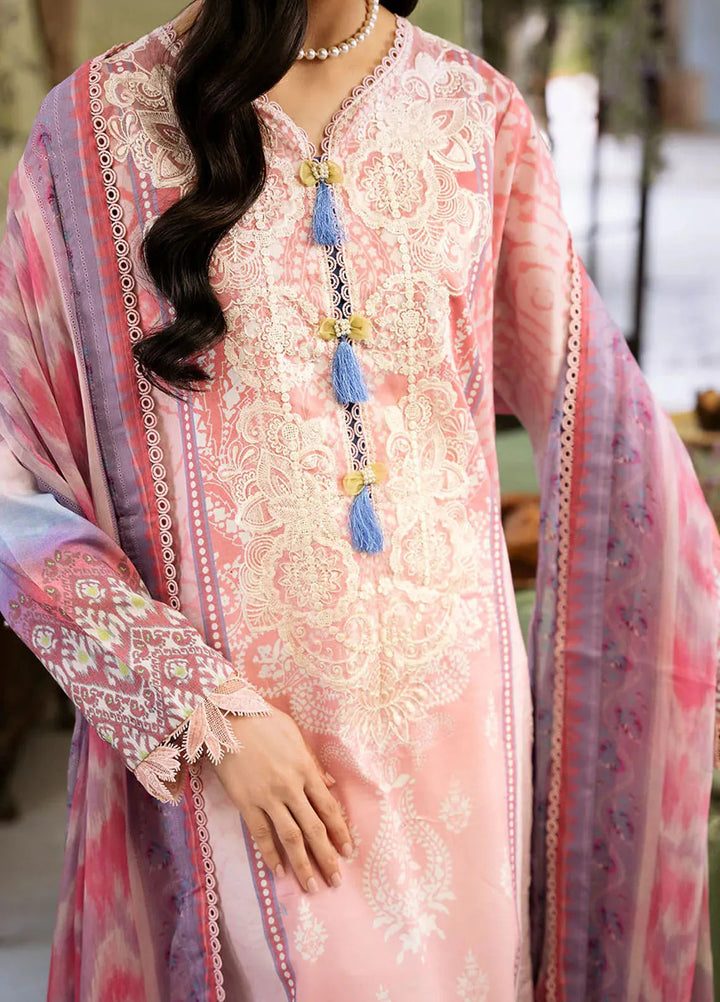 Flora by Roheenaz Printed Lawn Suit Unstitched 3 Piece RNZ24F RNP-01A Amara - Summer Collection