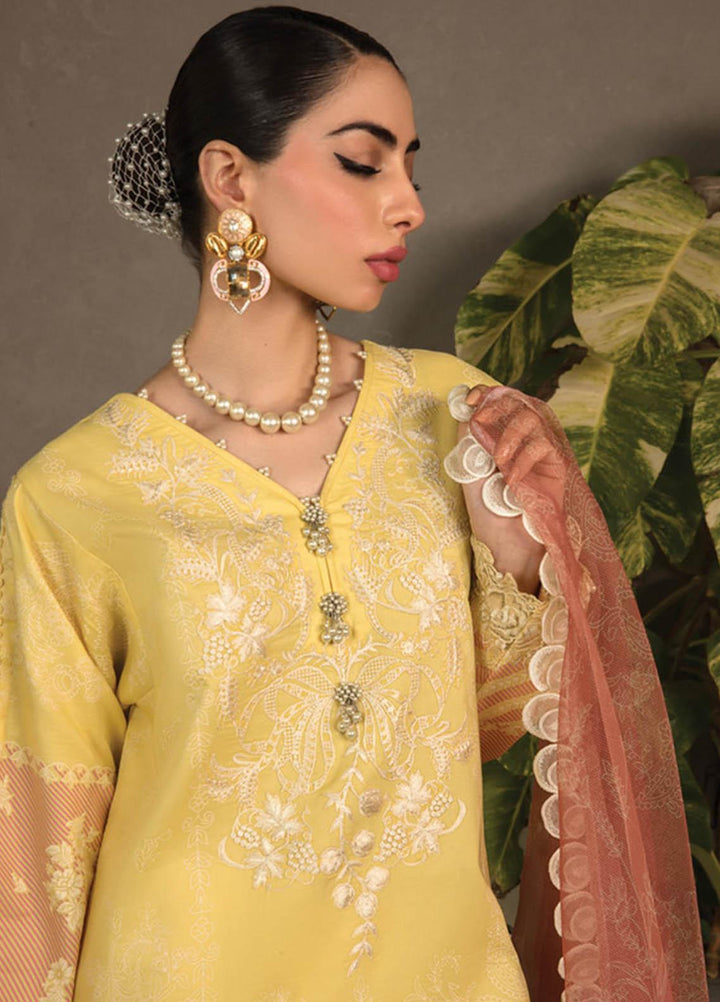 Florence By Rang Rasiya Embroidered Lawn Suits Unstitched 3 Piece RR23F 05 Zinnia - Summer Collection