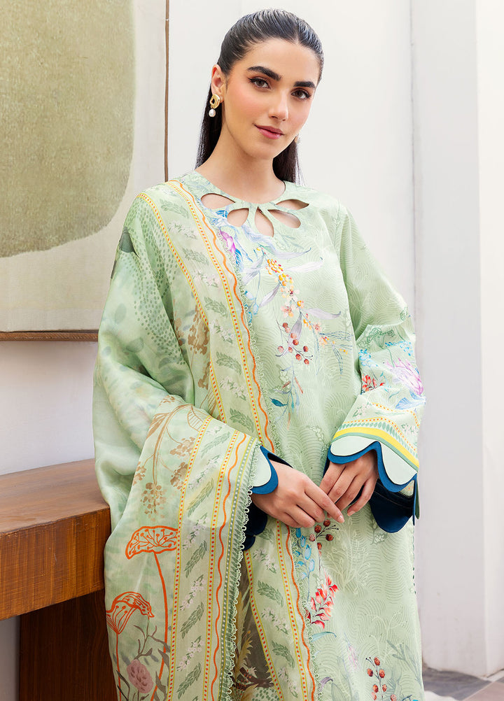 Florent Digital Printed Lawn Suits Unstitched 3 Piece FL25LP FL-7 A - Summer Collection