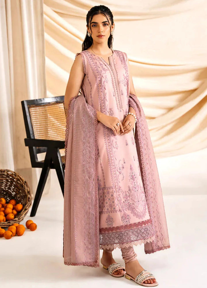 Florent Embroidered Lawn Suit Unstitched 3 Piece FL24F FL-2B - Summer Collection