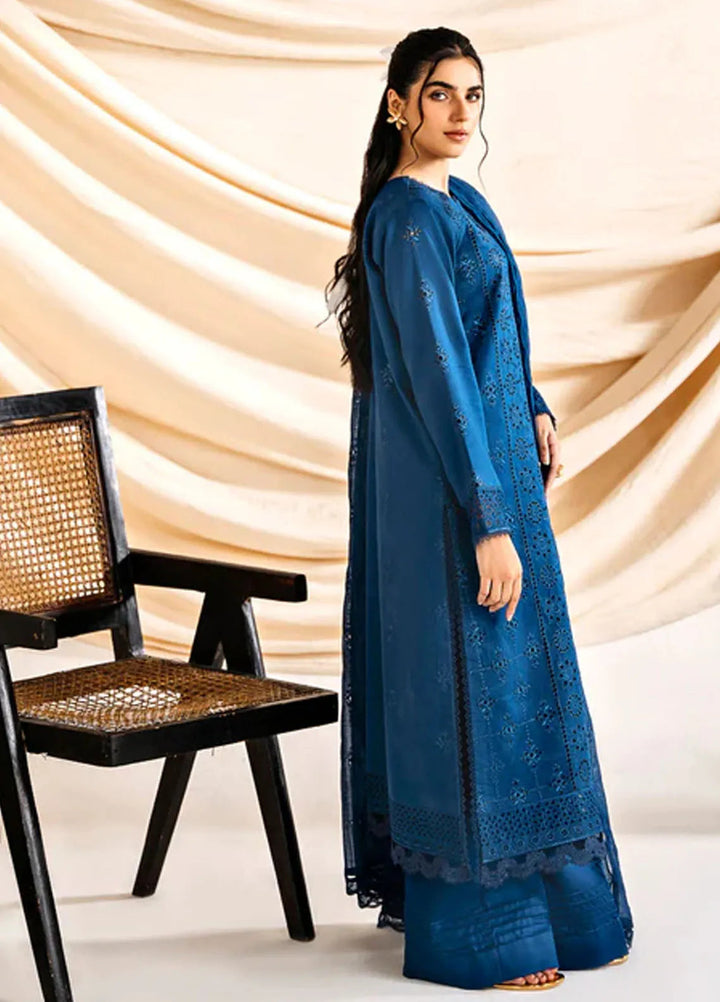 Florent Embroidered Lawn Suit Unstitched 3 Piece FL24F FL-3B - Summer Collection