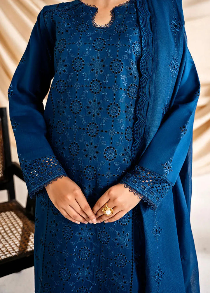 Florent Embroidered Lawn Suit Unstitched 3 Piece FL24F FL-3B - Summer Collection