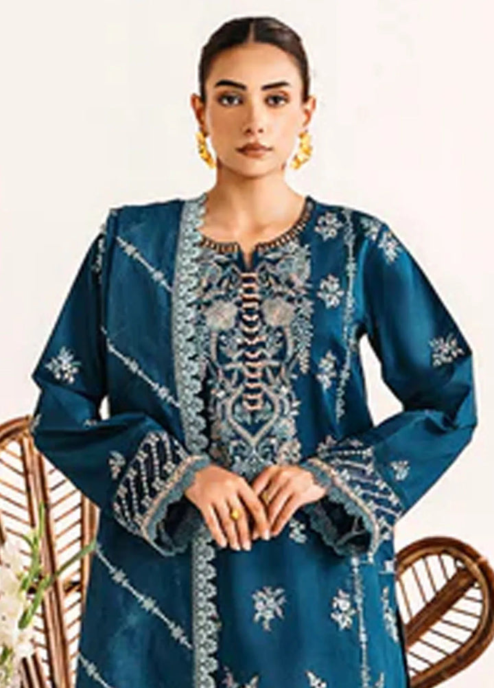 Florent Embroidered Lawn Suit Unstitched 3 Piece FL24F FL-8 - Summer Collection