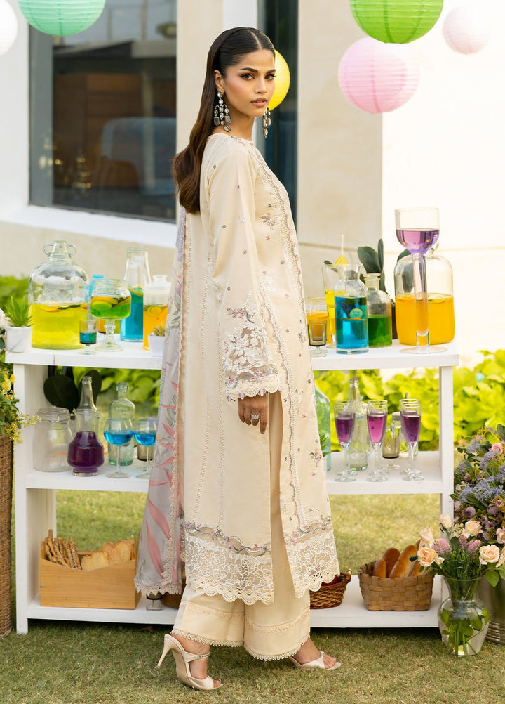 Florent Embroidered Lawn Suits Unstitched 3 Piece FL25EF FL-3 B - Summer Collection